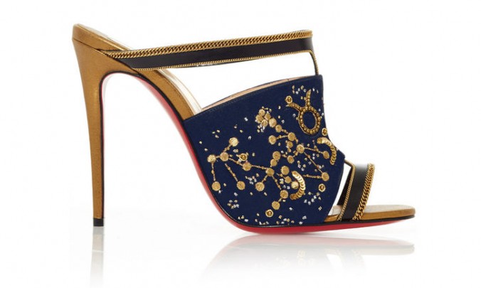Christian Louboutin launches a collection inspired by Astrology navy shoe