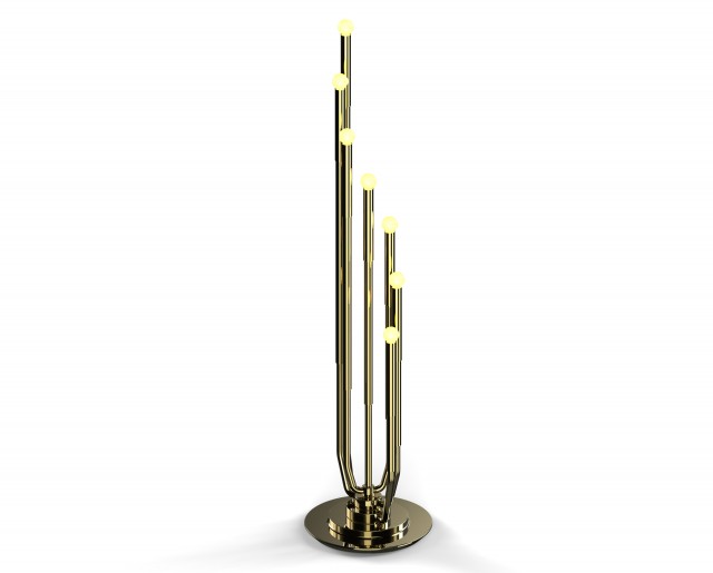 Gold floor lamps to give your home a fancy look stardust