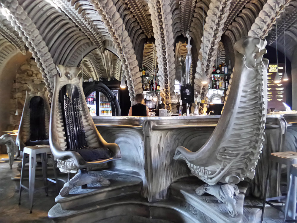Designed by Oscar-winning H.R. Giger planned this bar to be placed in NYC, ...