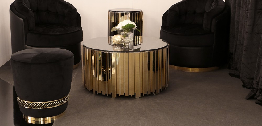 Home Decoration: Black & Gold Trend Lives on with these Modern Stools