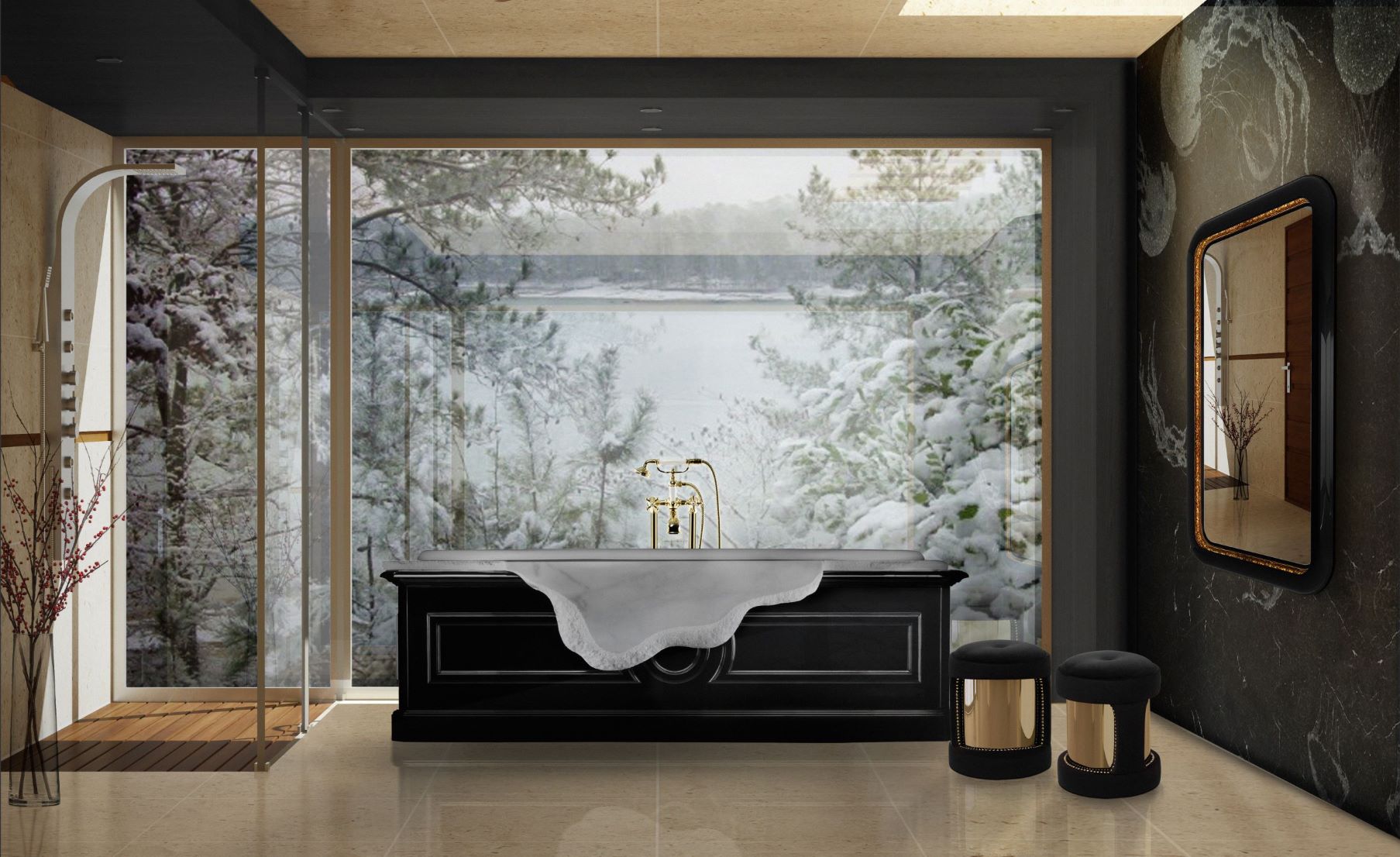 Bathroom Trends: Black Finishes