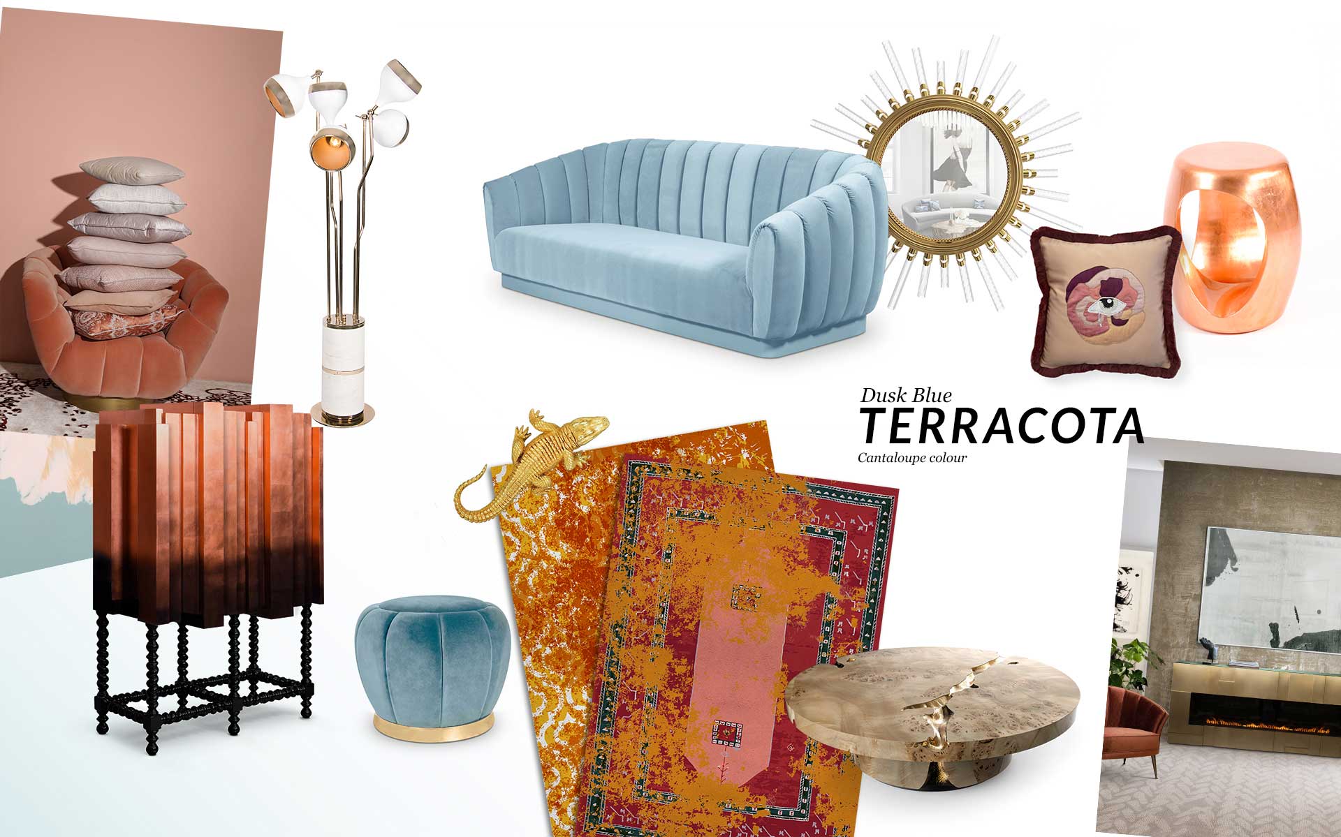 Color Trends: Dusk Blue, Terracotta and Cantaloupe