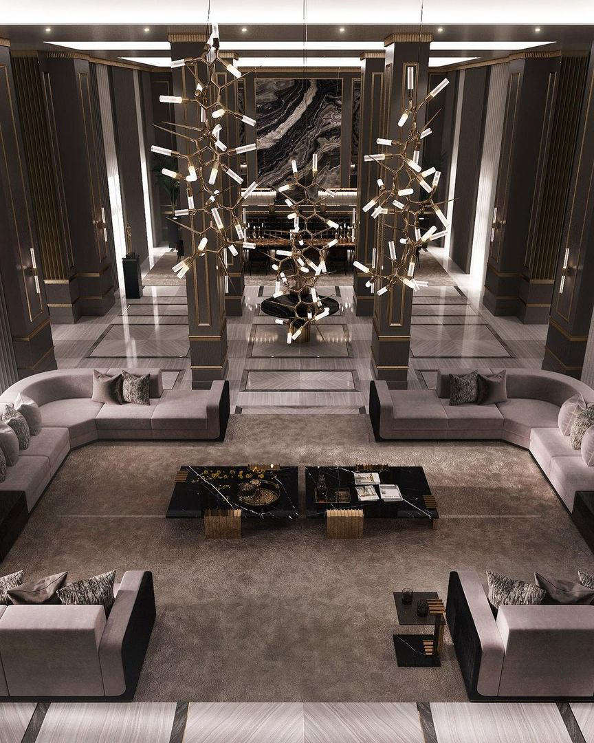 a luxury spacious living room design for your festivities