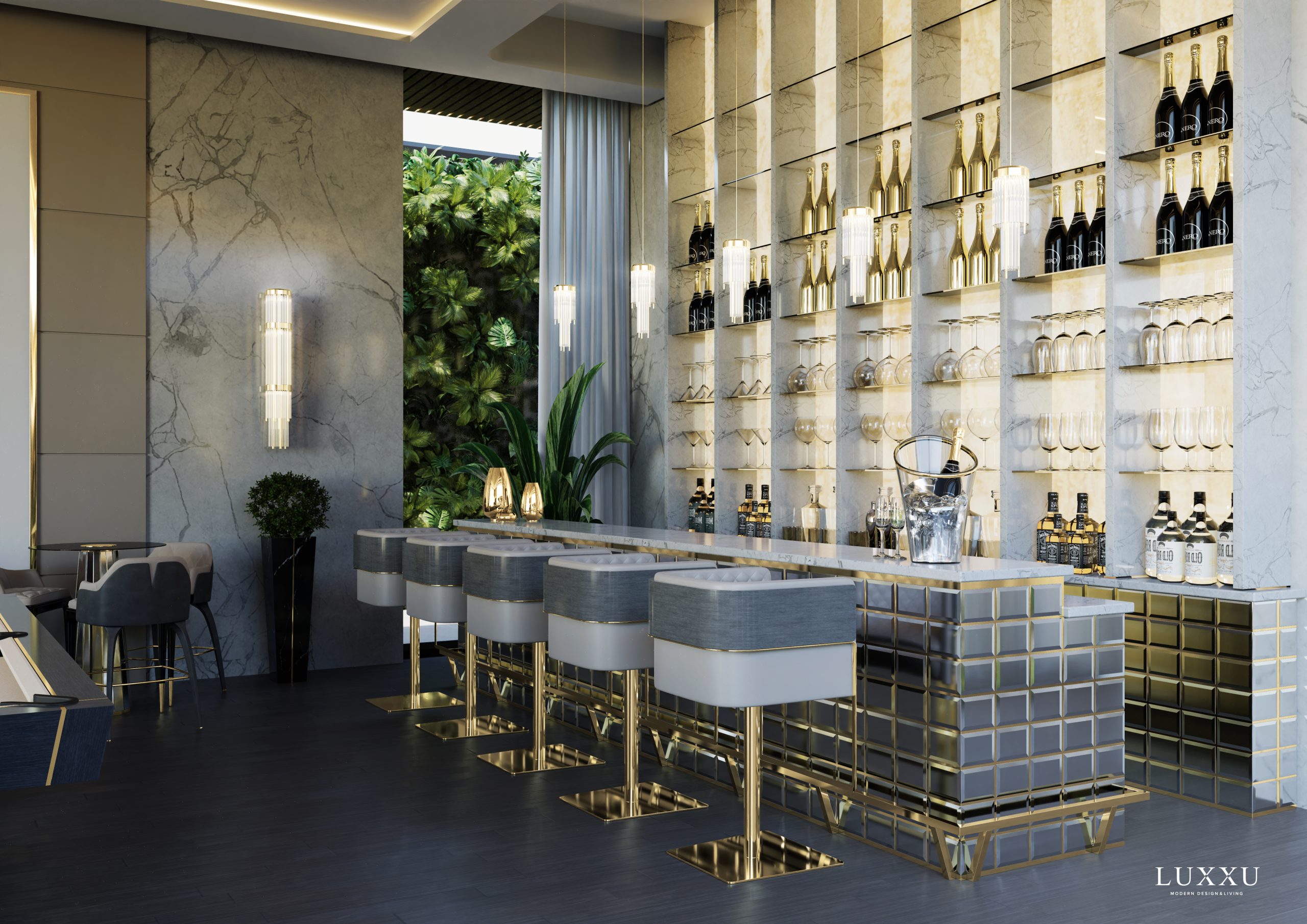 Pharo small pendant in a miami bar