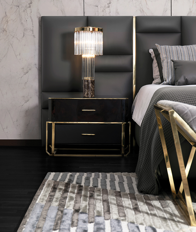 Pharo Table lamp on a black nightstand
