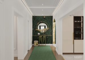 An Elegant Hallway With Sumptuous Refinement