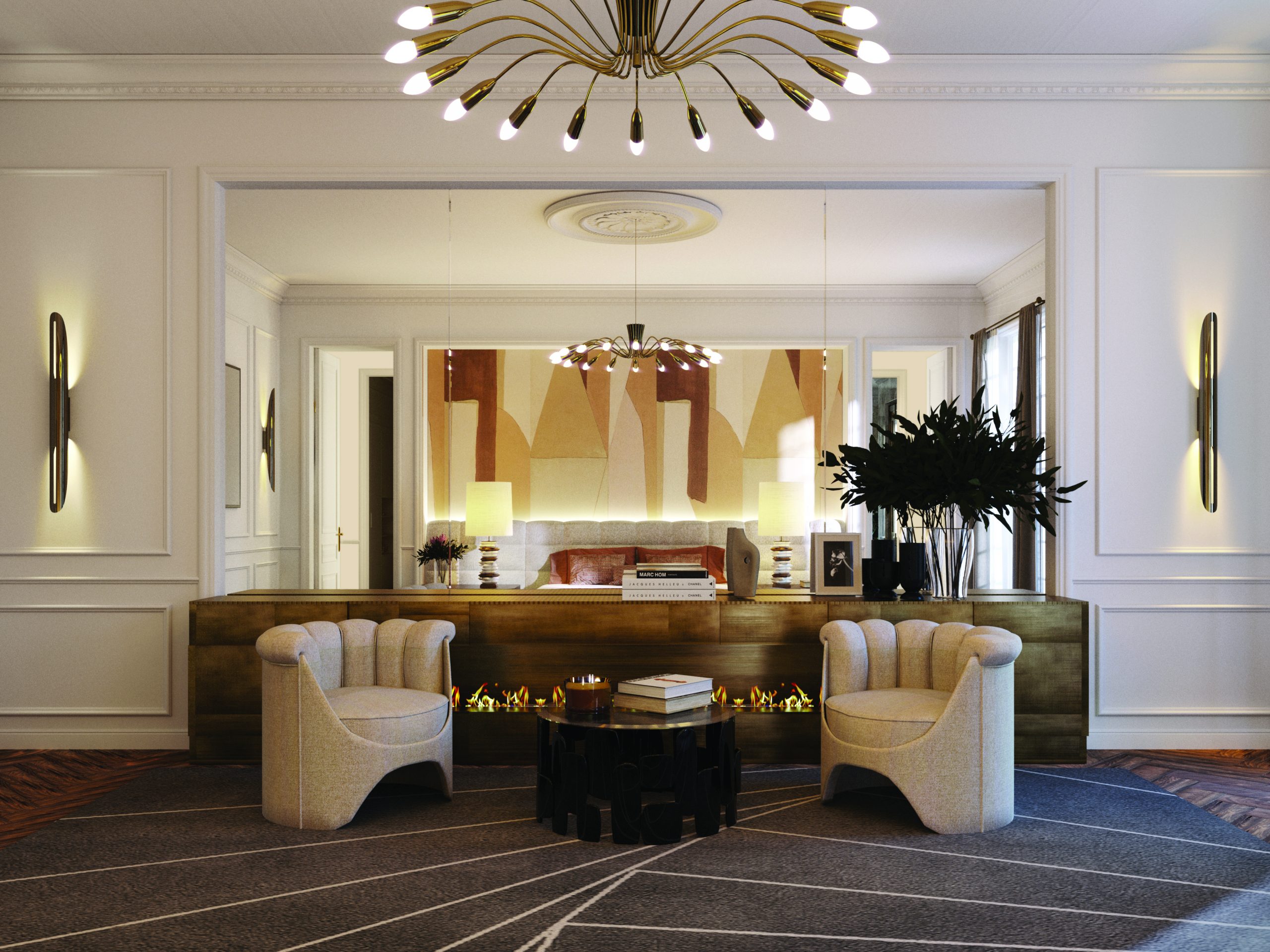 A luxury and elegant living room design that will impress.