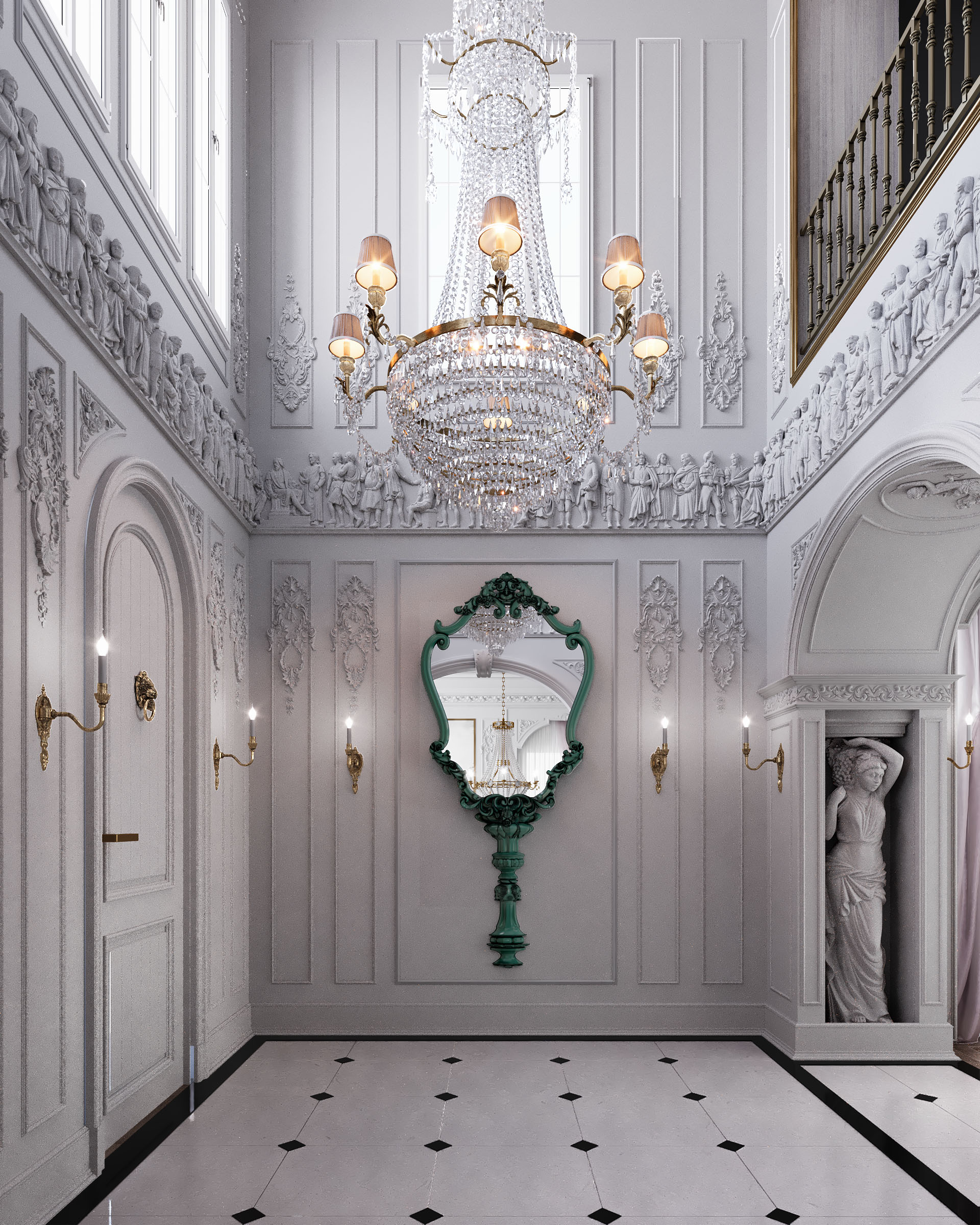 Awe-inspiring architecture, stunning sculptures, and a beautiful chandelier