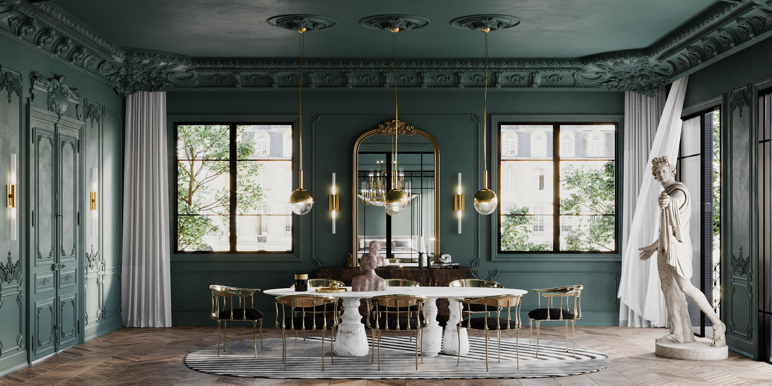 Opulent Dining Room with Gala Suspension