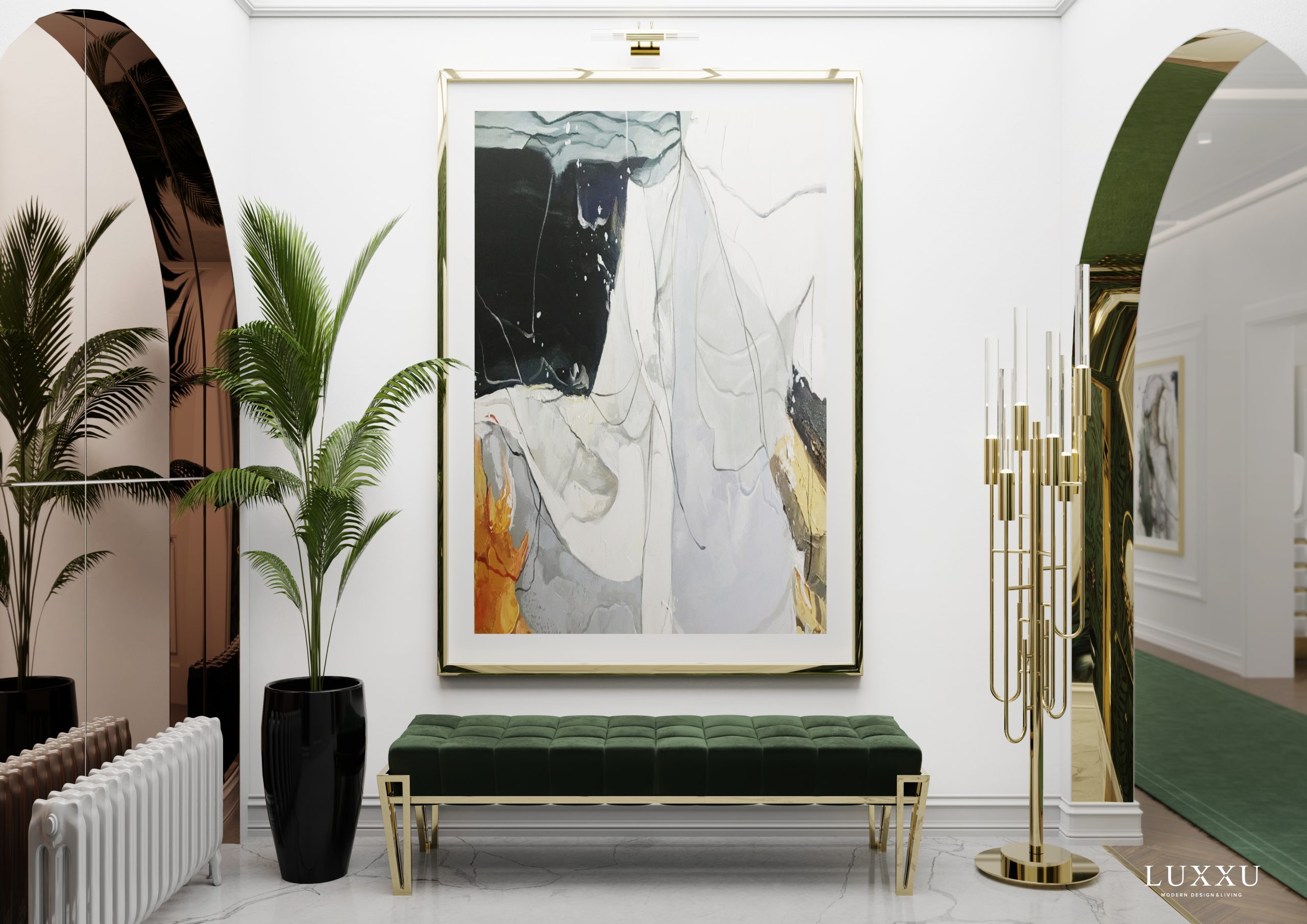 As soon as you come through the entrance of this Parisian apartment, you can sense a wonderful creative vibe, as you are met by a gorgeous painting.