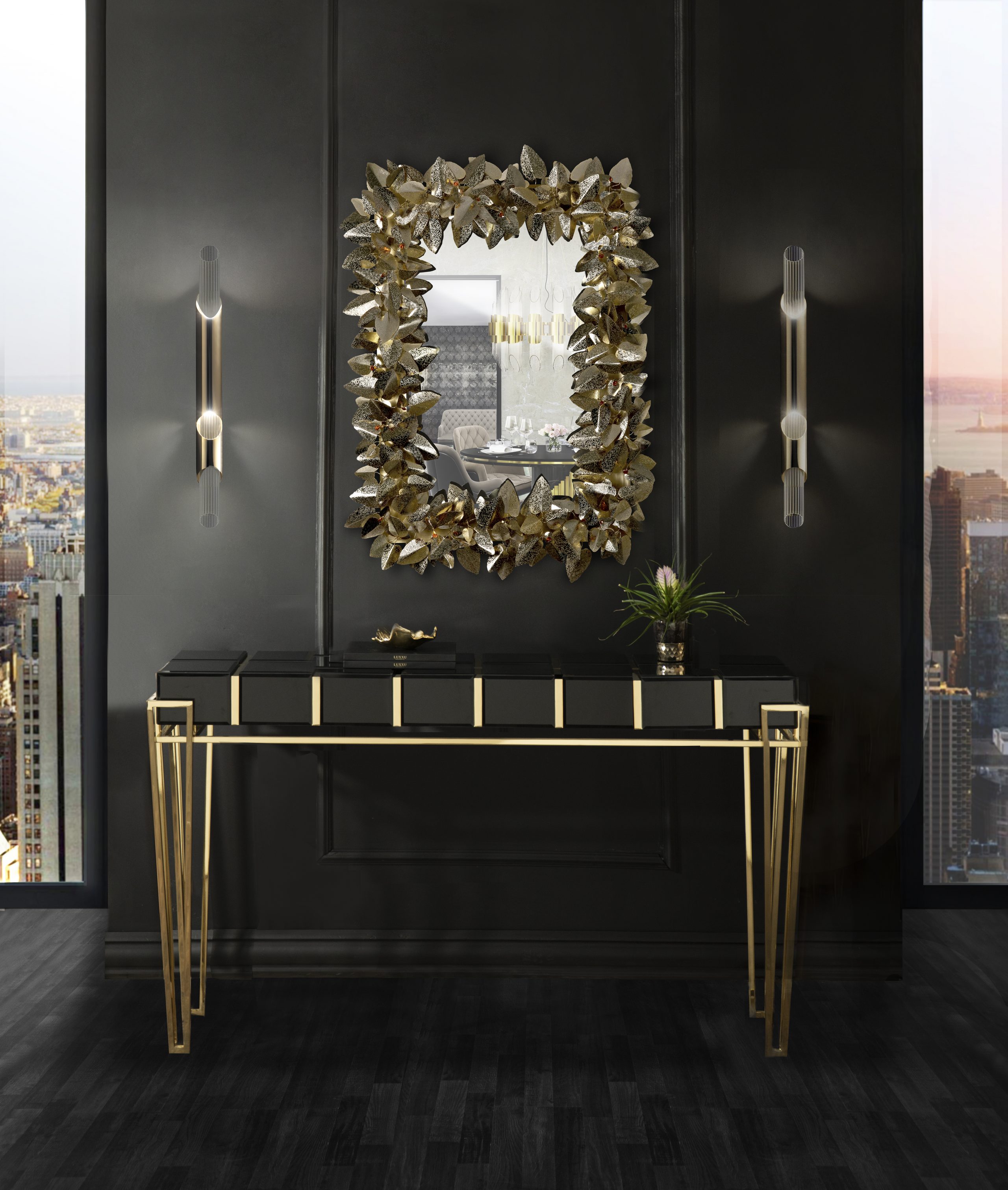 Admire This entreyway design with the Nubian console