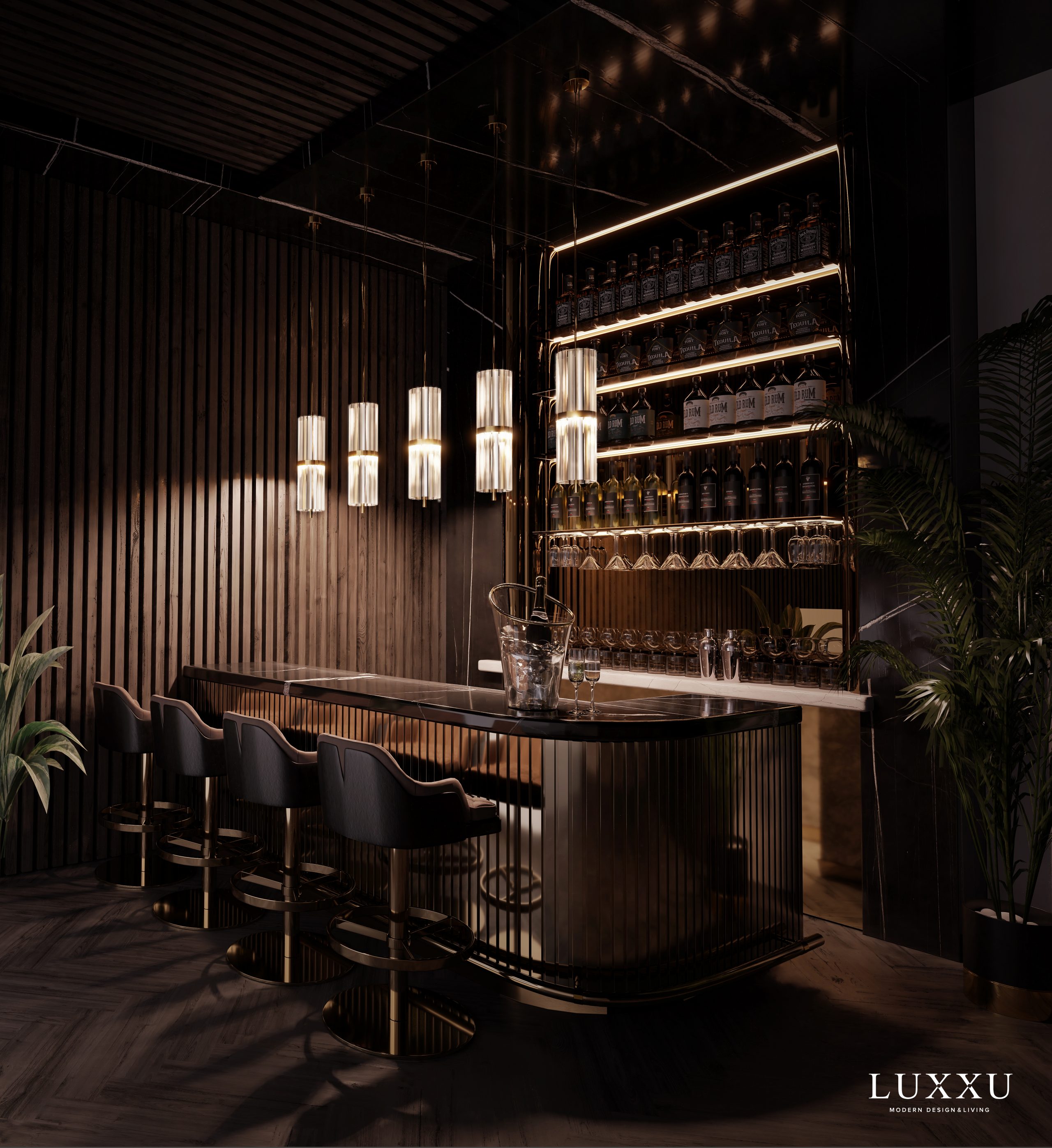 a home bar, the perfect addition to your dining room
