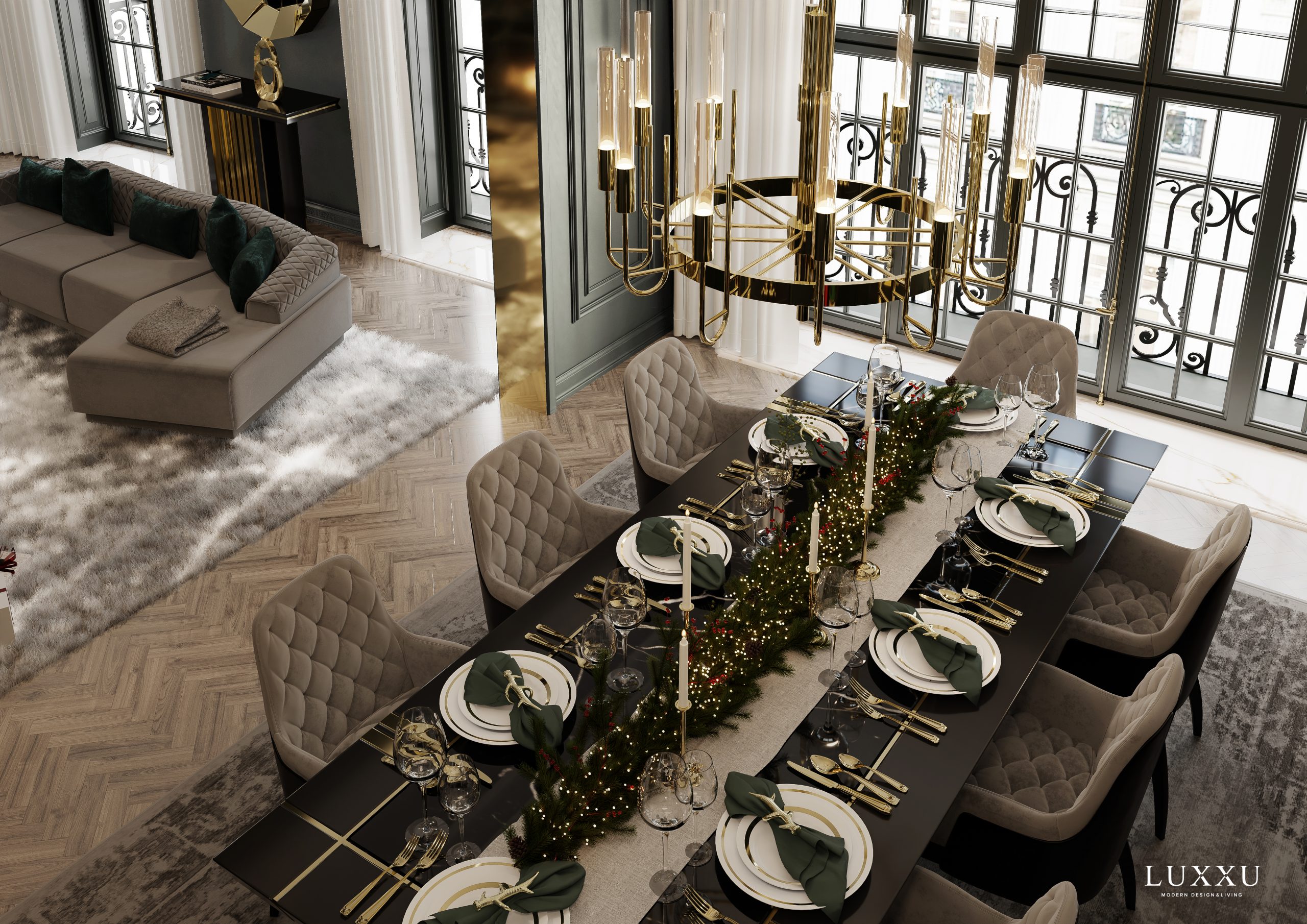Luxury Christmas Design With Charla Dining Chairs