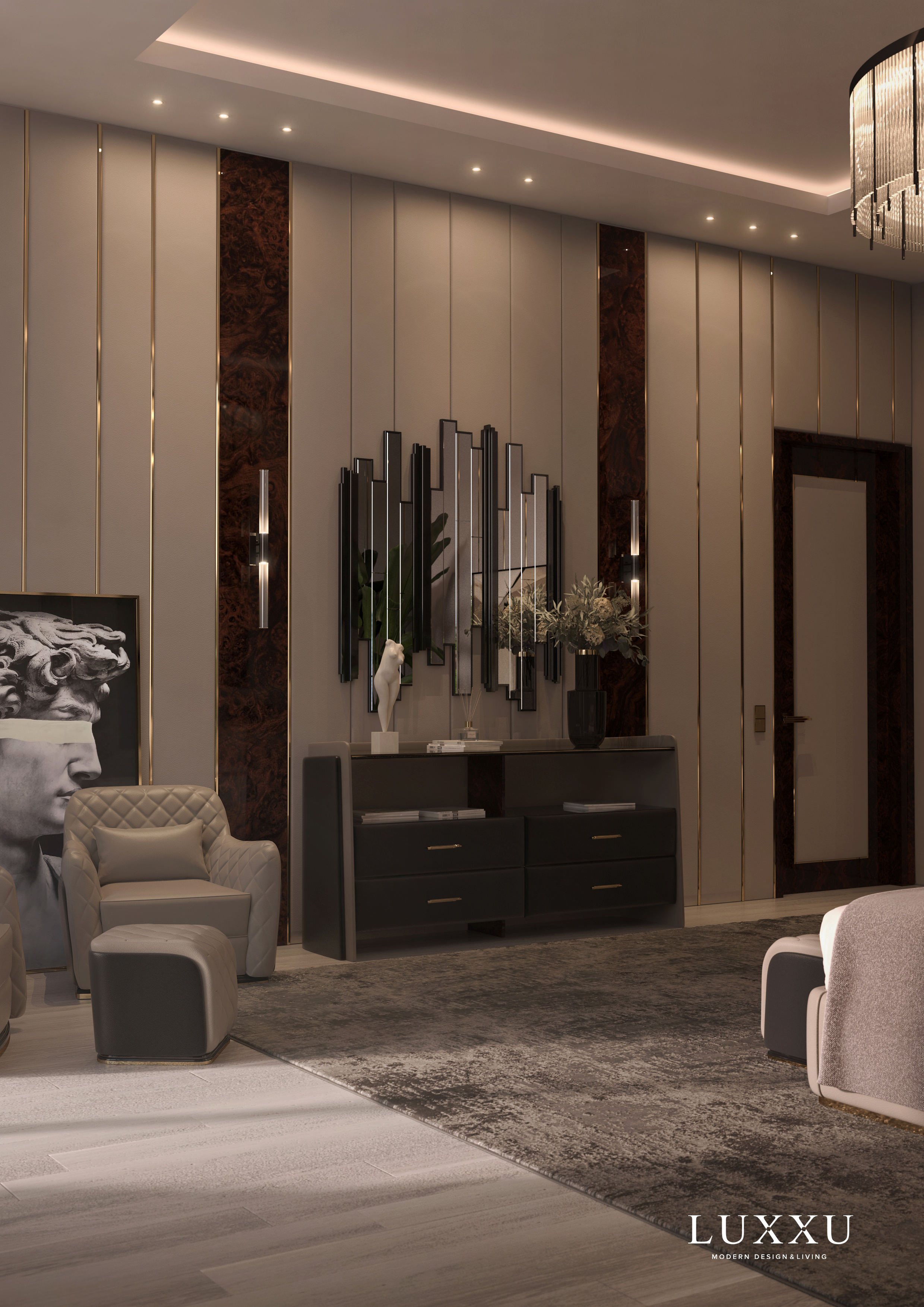 Modern Bedroom Design with charla dresser