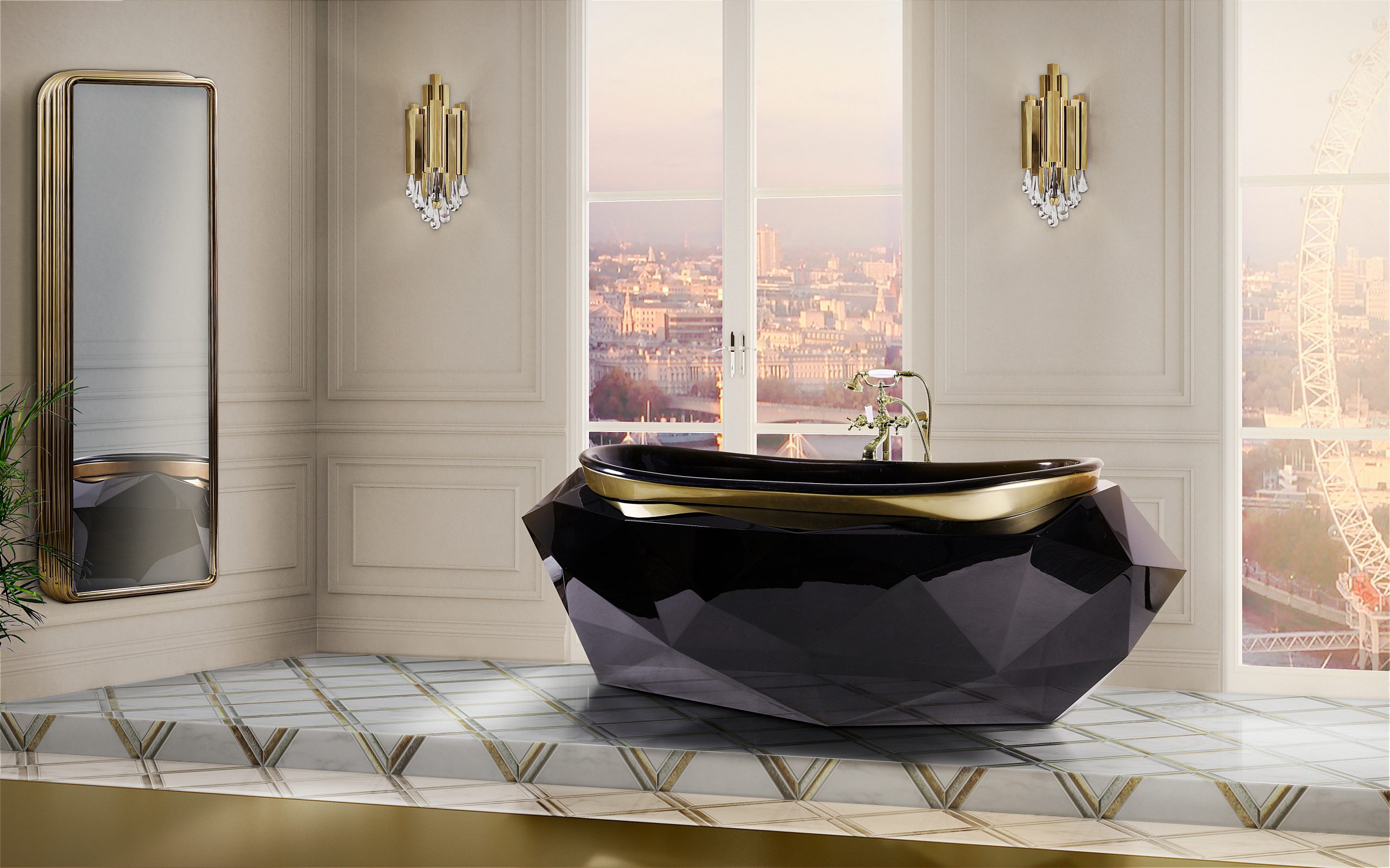 Bathroom Decor By Luxxu with Trump II Wall