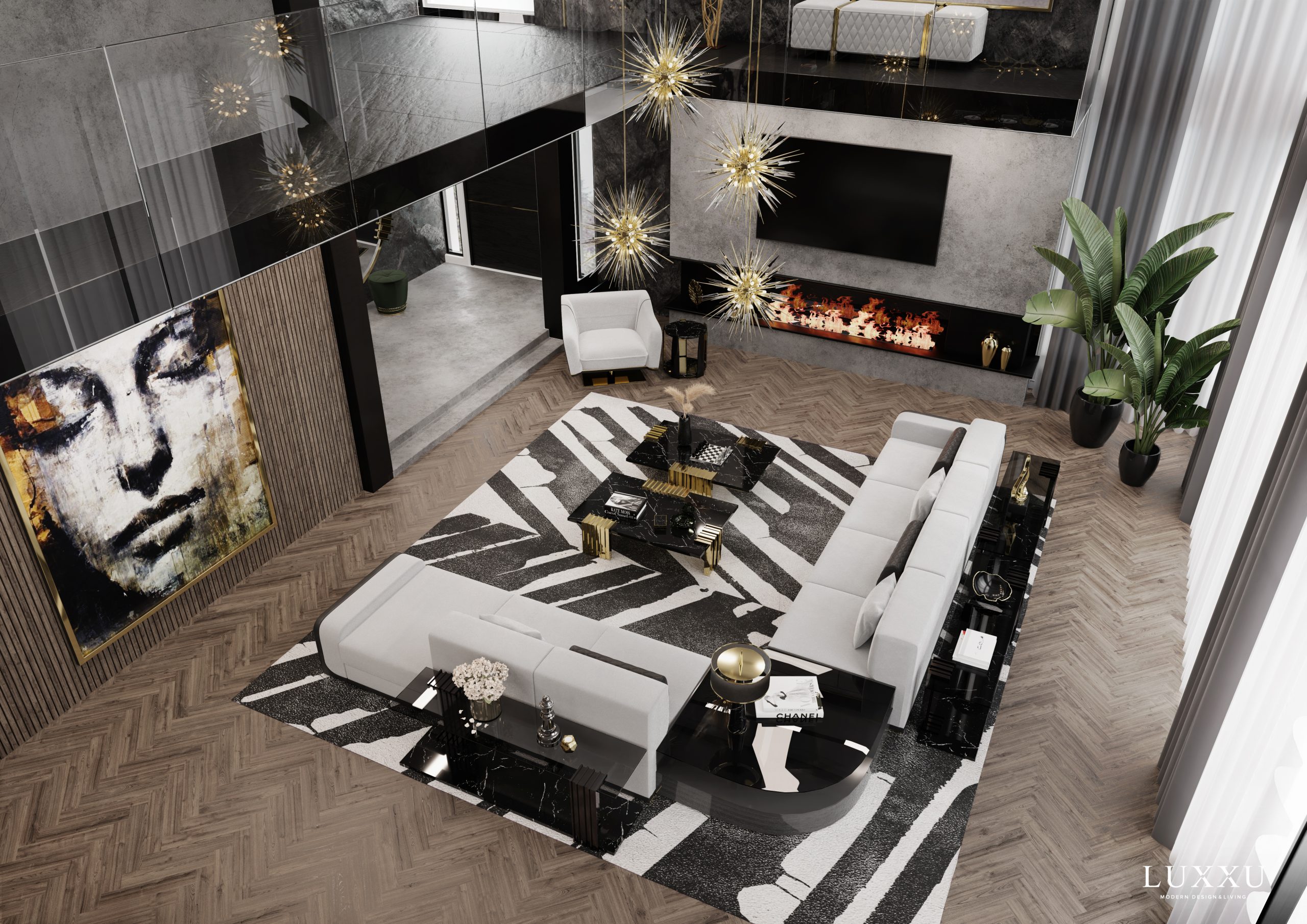 Living Room Design in mont blanc