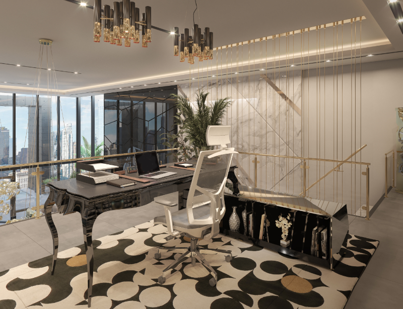 Luxury Rooms with modern office design