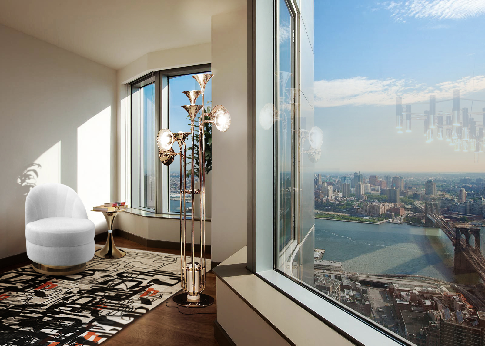 Stunning reading area in a luxury condi