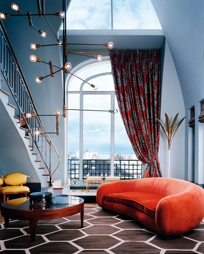 this blue big living room is one of the most beautiful 10 stylish living rooms