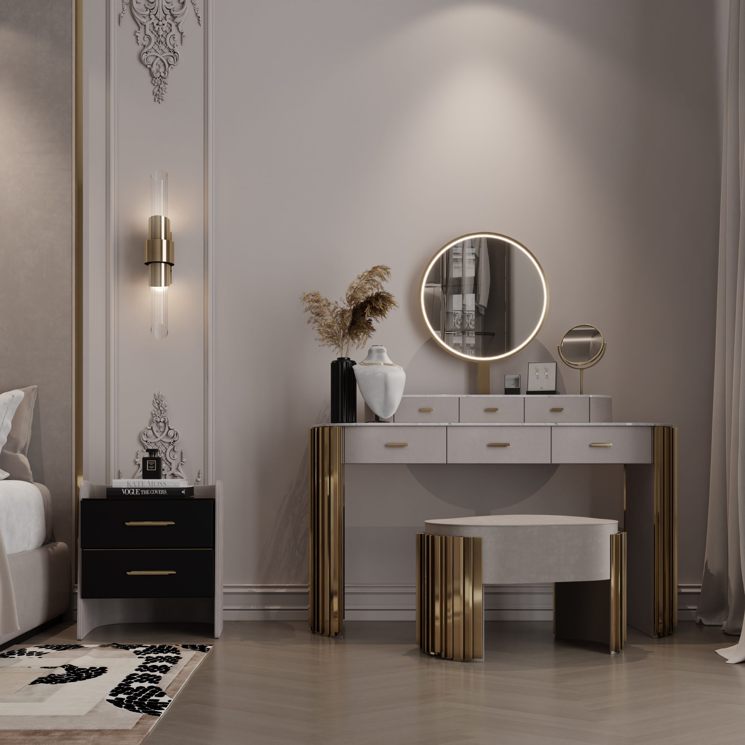a beauty corner for the ultimate master bedroom