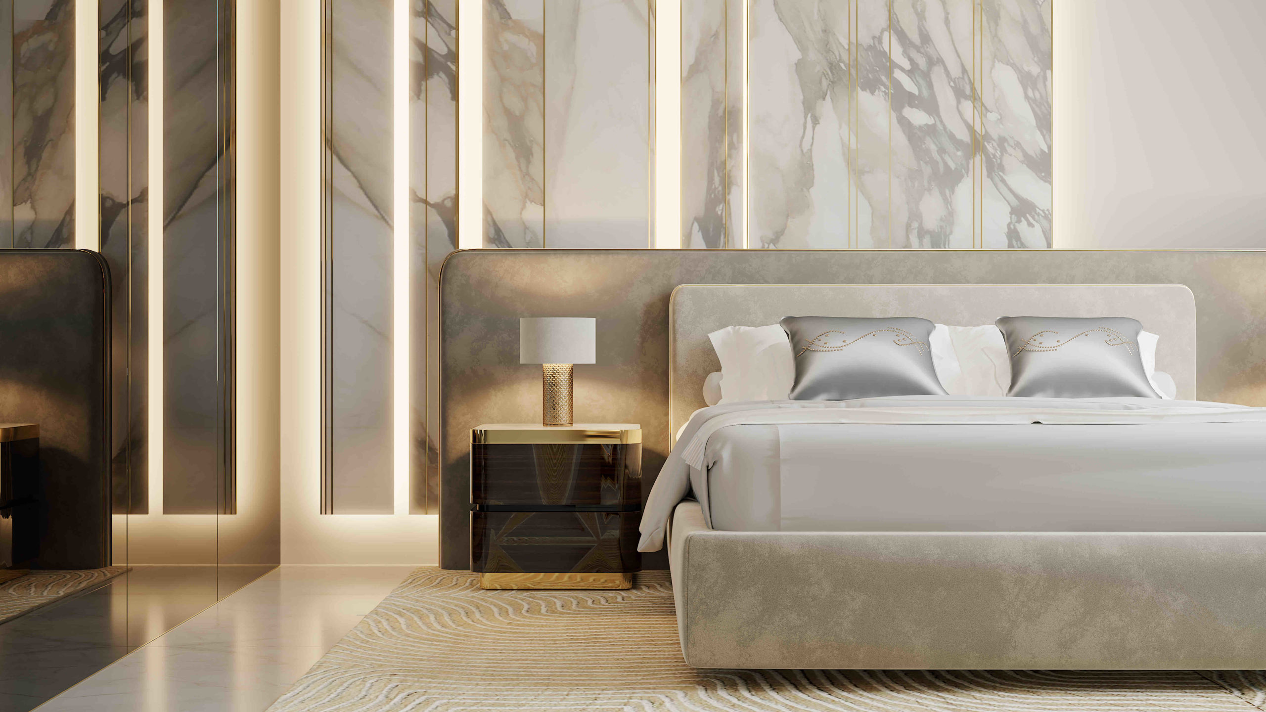 Bedroom Design With Beige And Brown Tones With A Classic Style By Emaar Properties