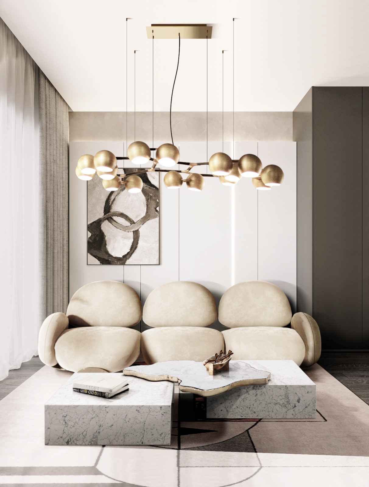 elegant white living room design