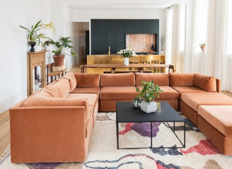 Living Room Desigh With Orange And Terracotta Tones The Best Interior Designers In California (Part V)