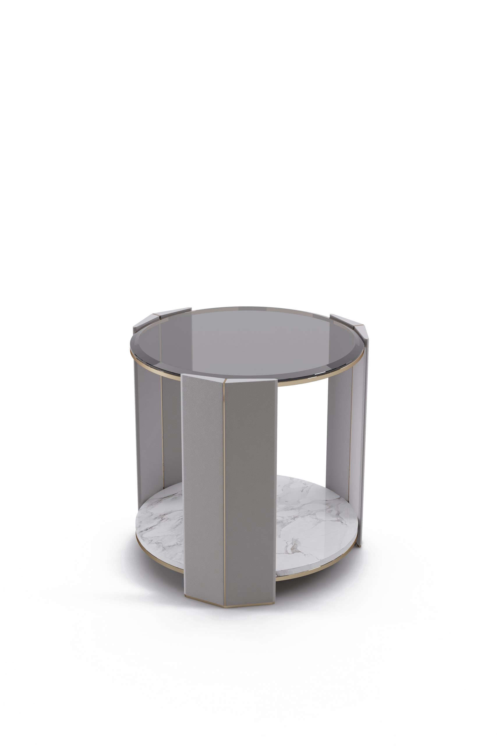 Algerone Set Side Table - Sophisticated Luxury With Geometric Lines