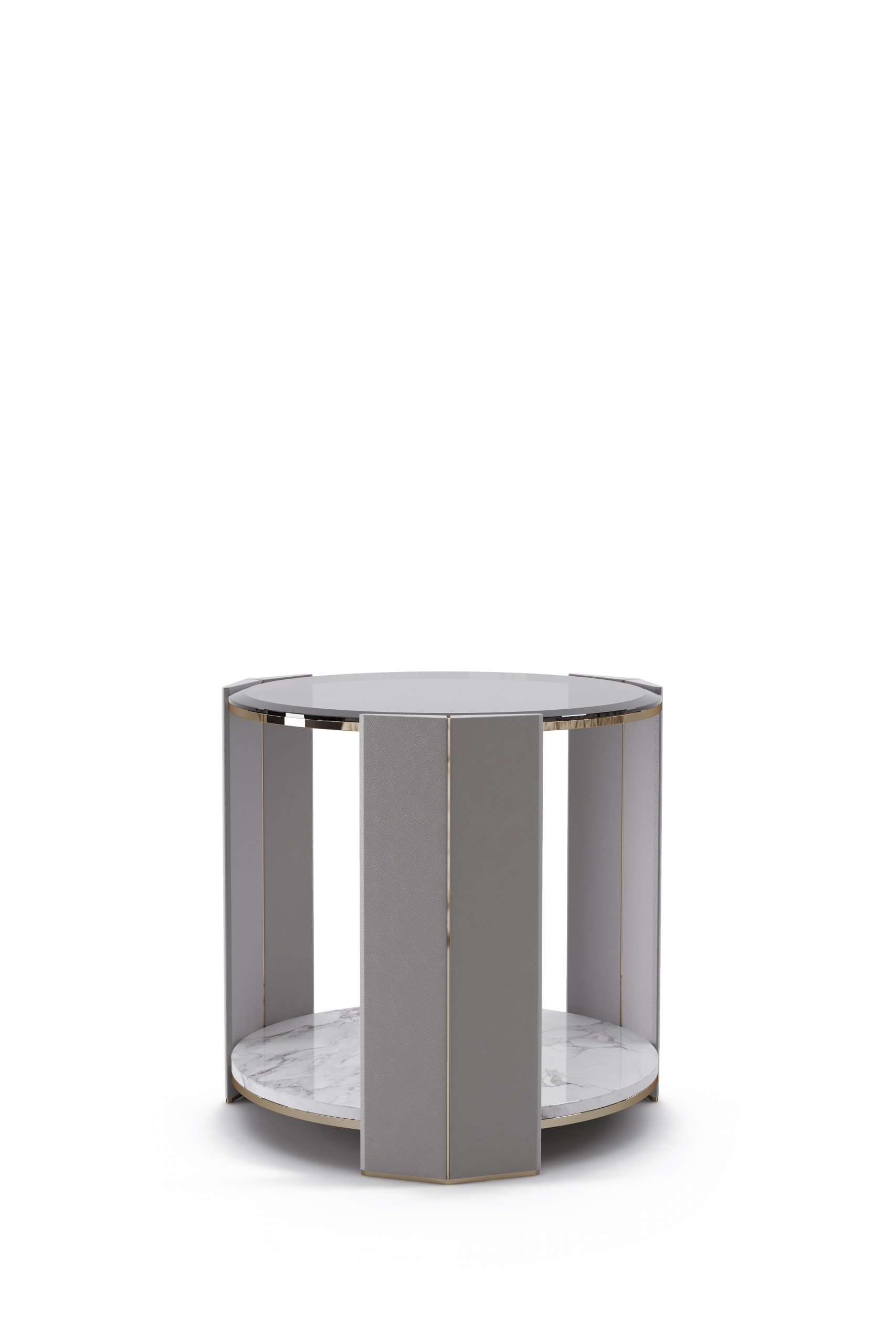 Algerone Set Side Table - Sophisticated Luxury With Geometric Lines