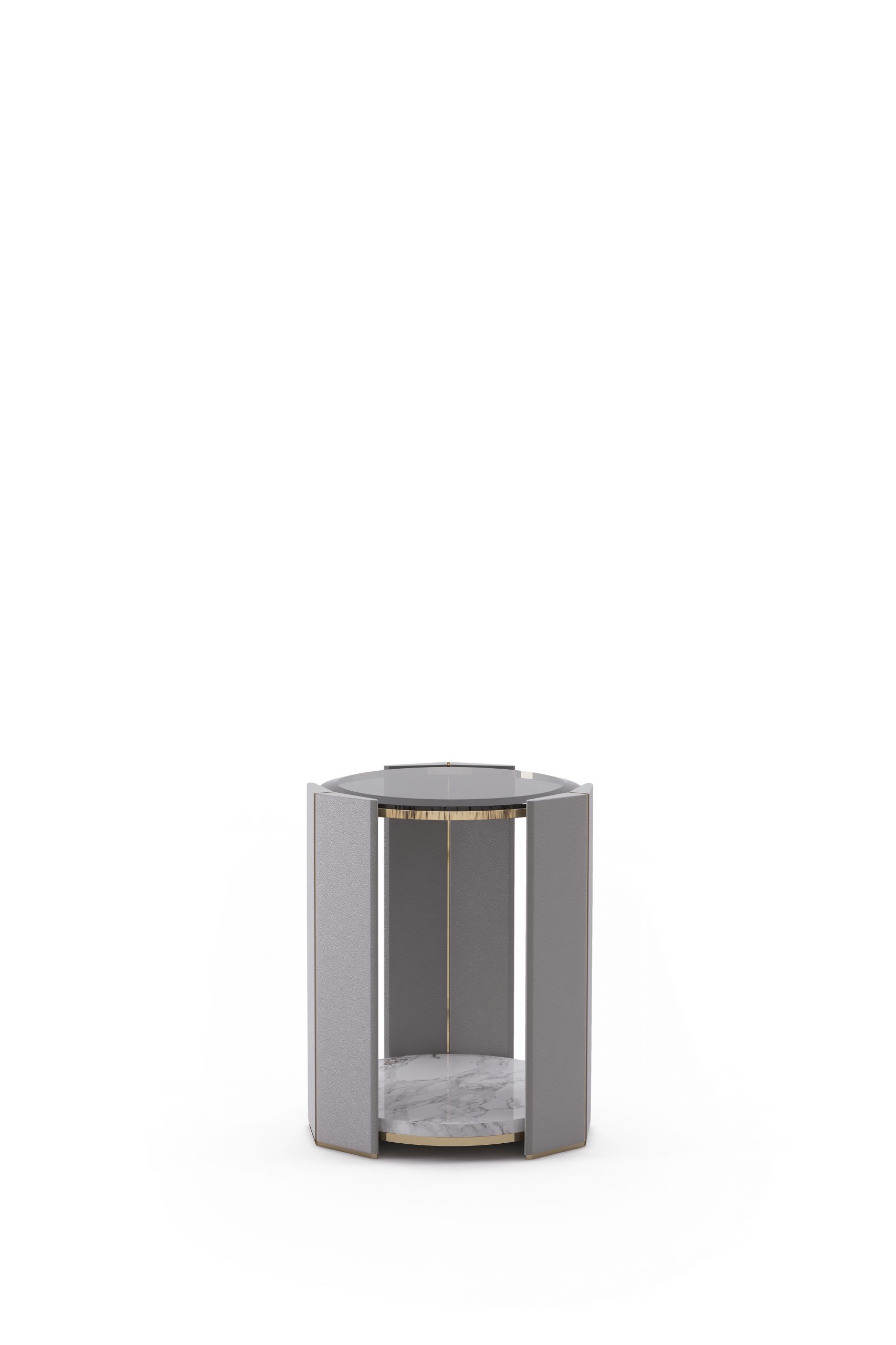Algerone Set Side Table - Sophisticated Luxury With Geometric Lines