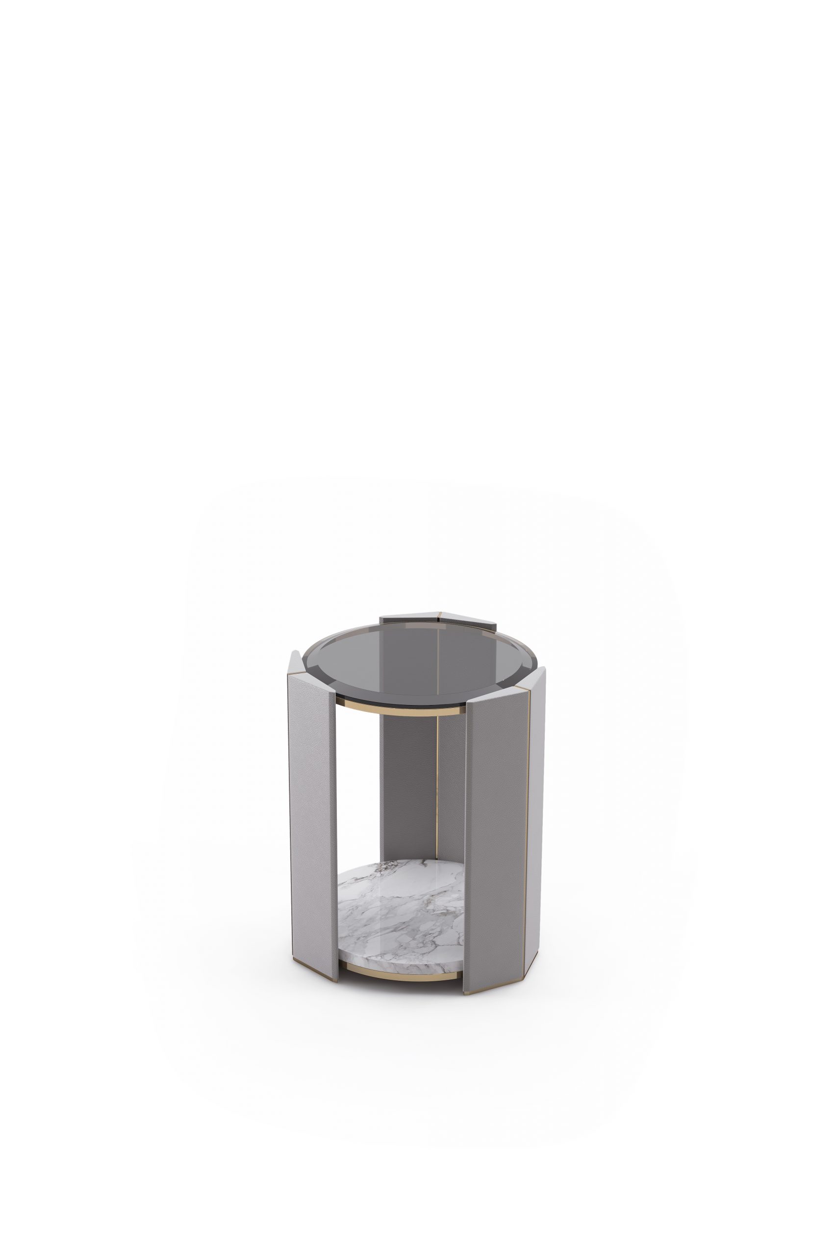 Algerone Set Side Table - Sophisticated Luxury With Geometric Lines