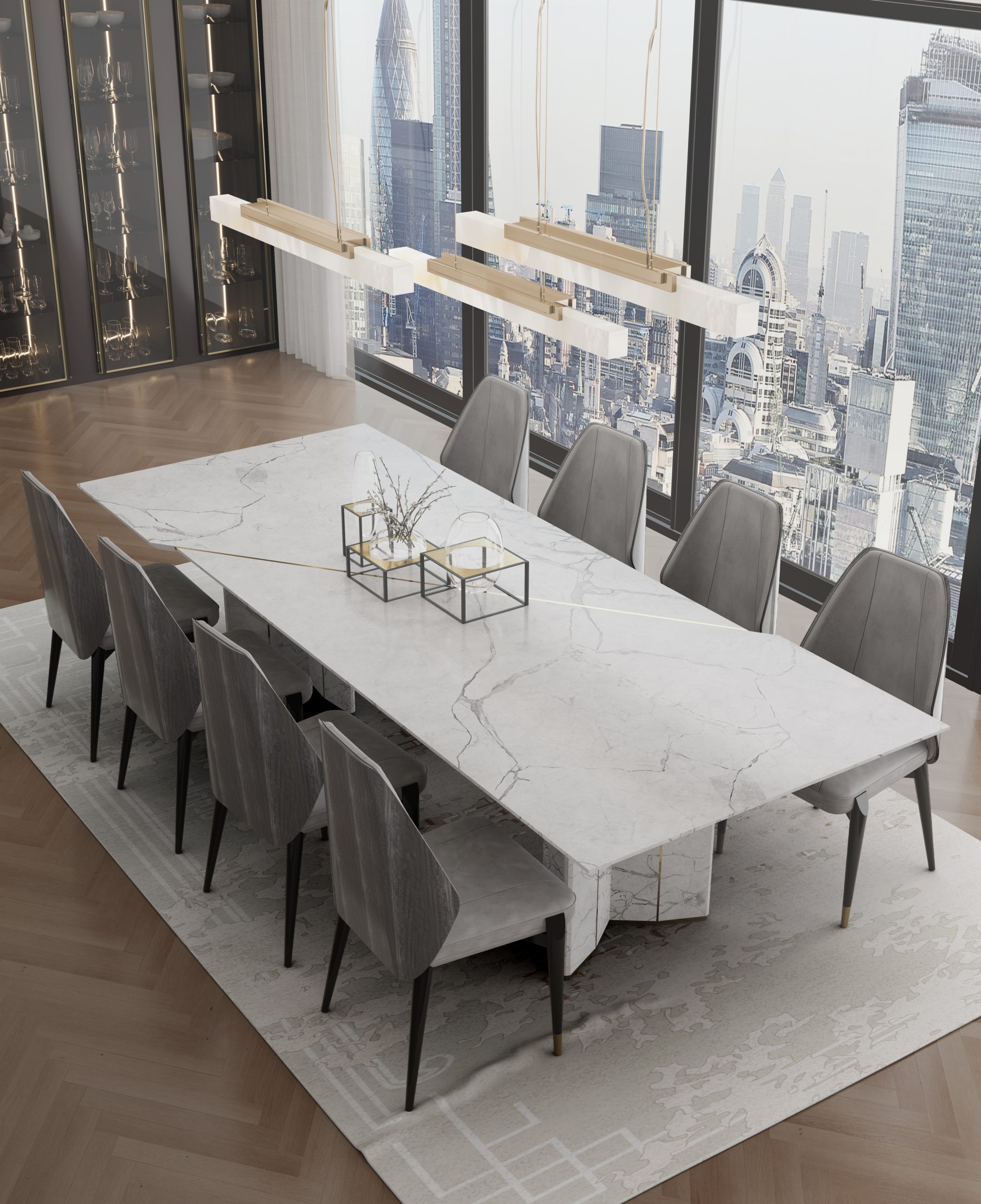 Algerone Rectangular Dining Table - A Classic Yet Imposing Design