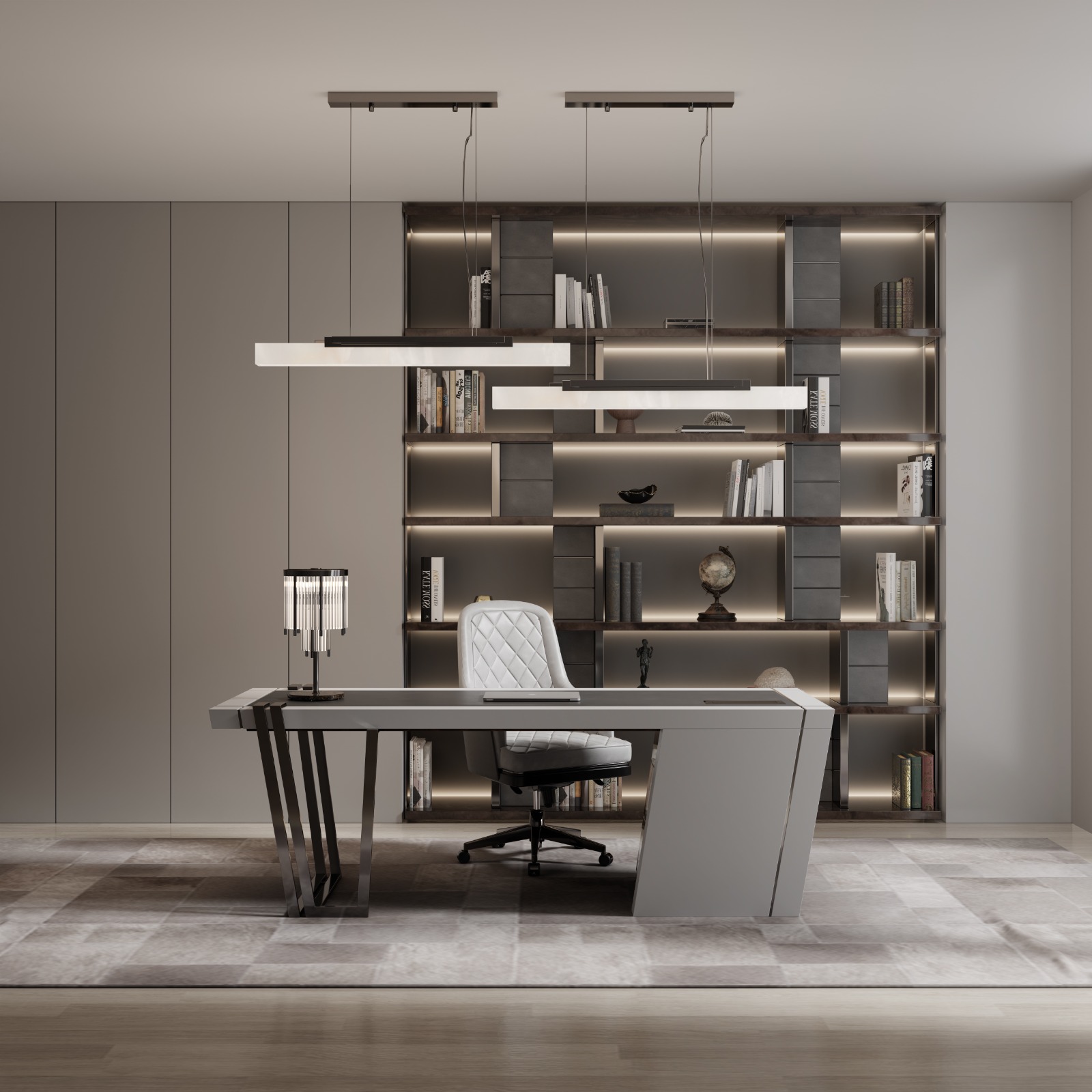 modern office with white office chair home office designs