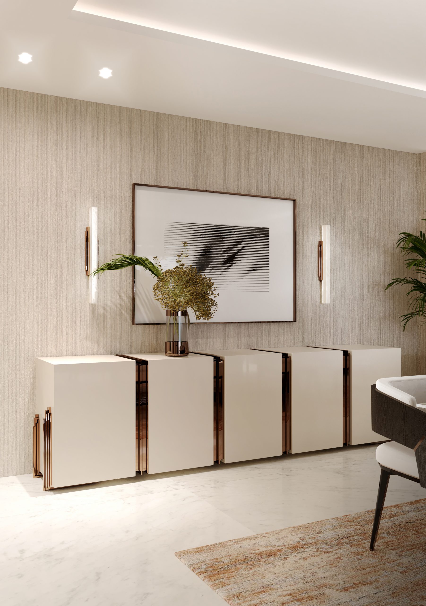 Dining Room Area That Belongs To A Modern Villa In Sierra Blanca