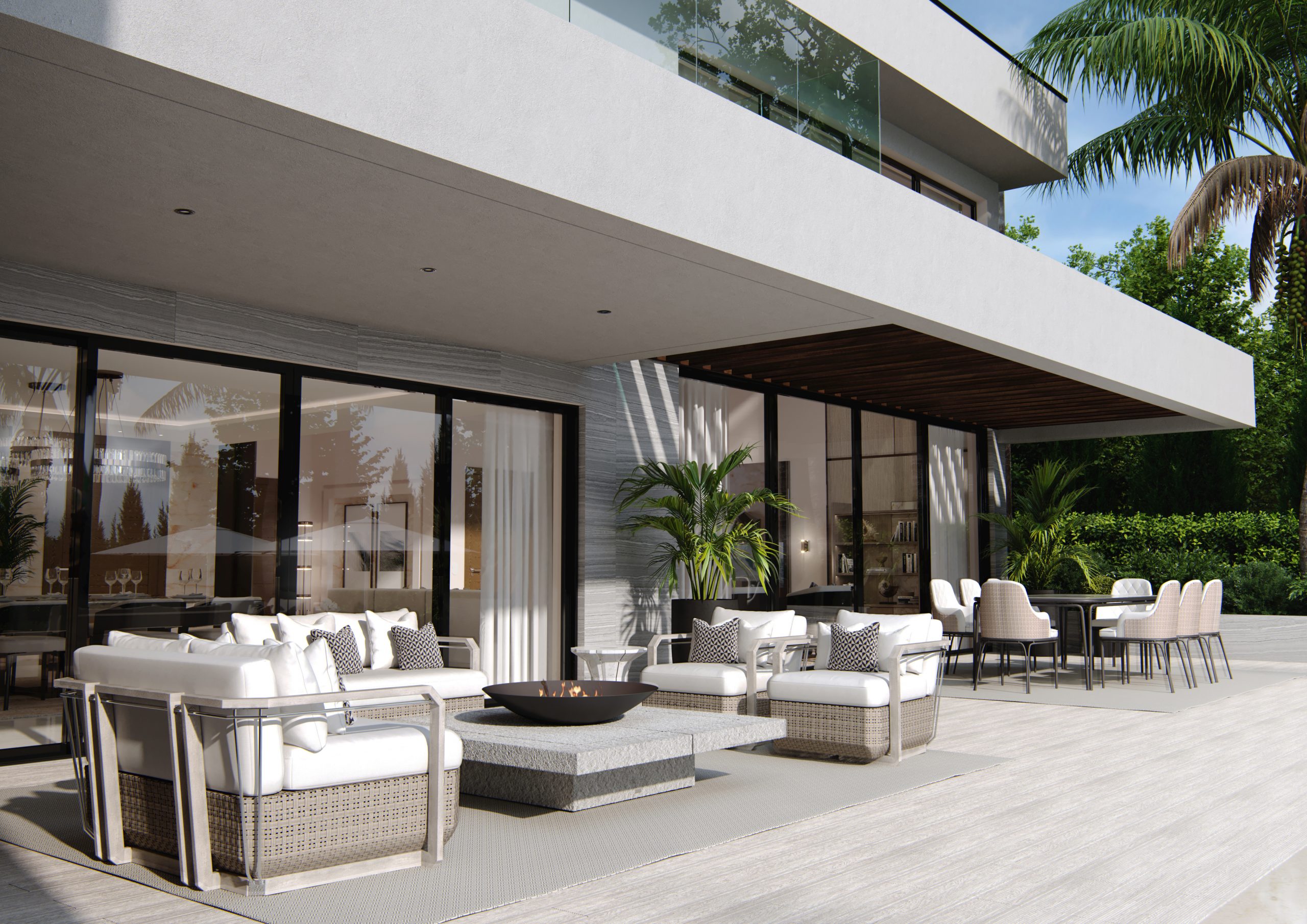 Outdoor Design With Summer Vibes From A Modern Villa In Marbella!