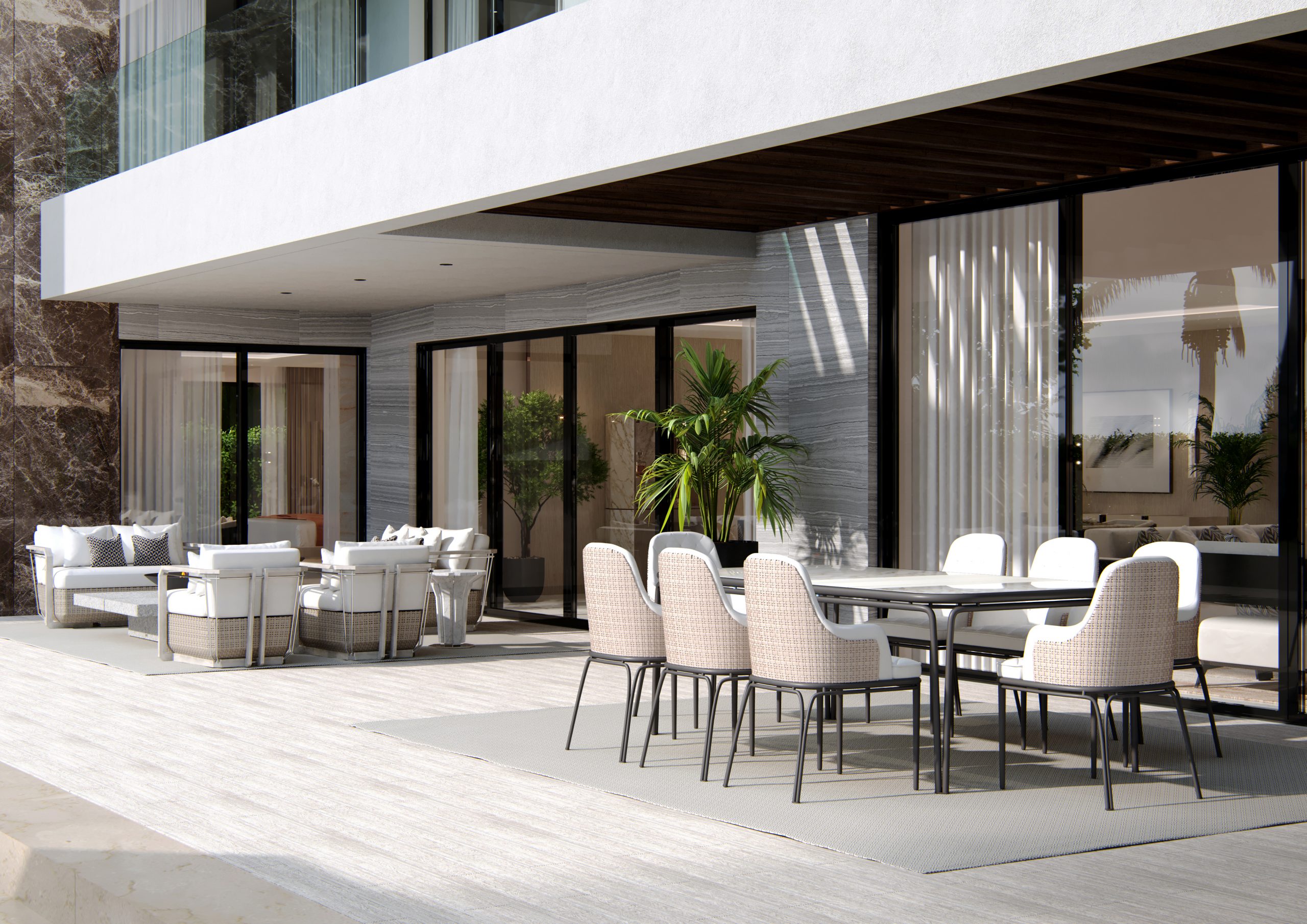 Outdoor Design With Summer Vibes From A Modern Villa In Marbella!