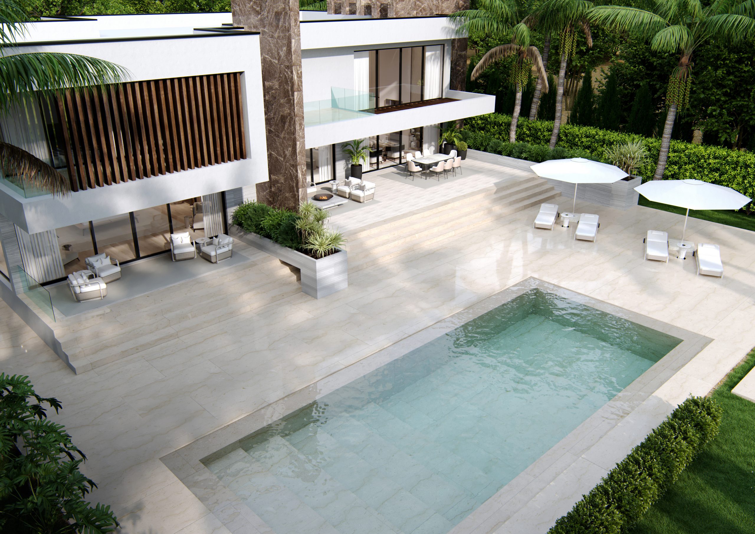 Outdoor Design With Summer Vibes From A Modern Villa In Marbella!