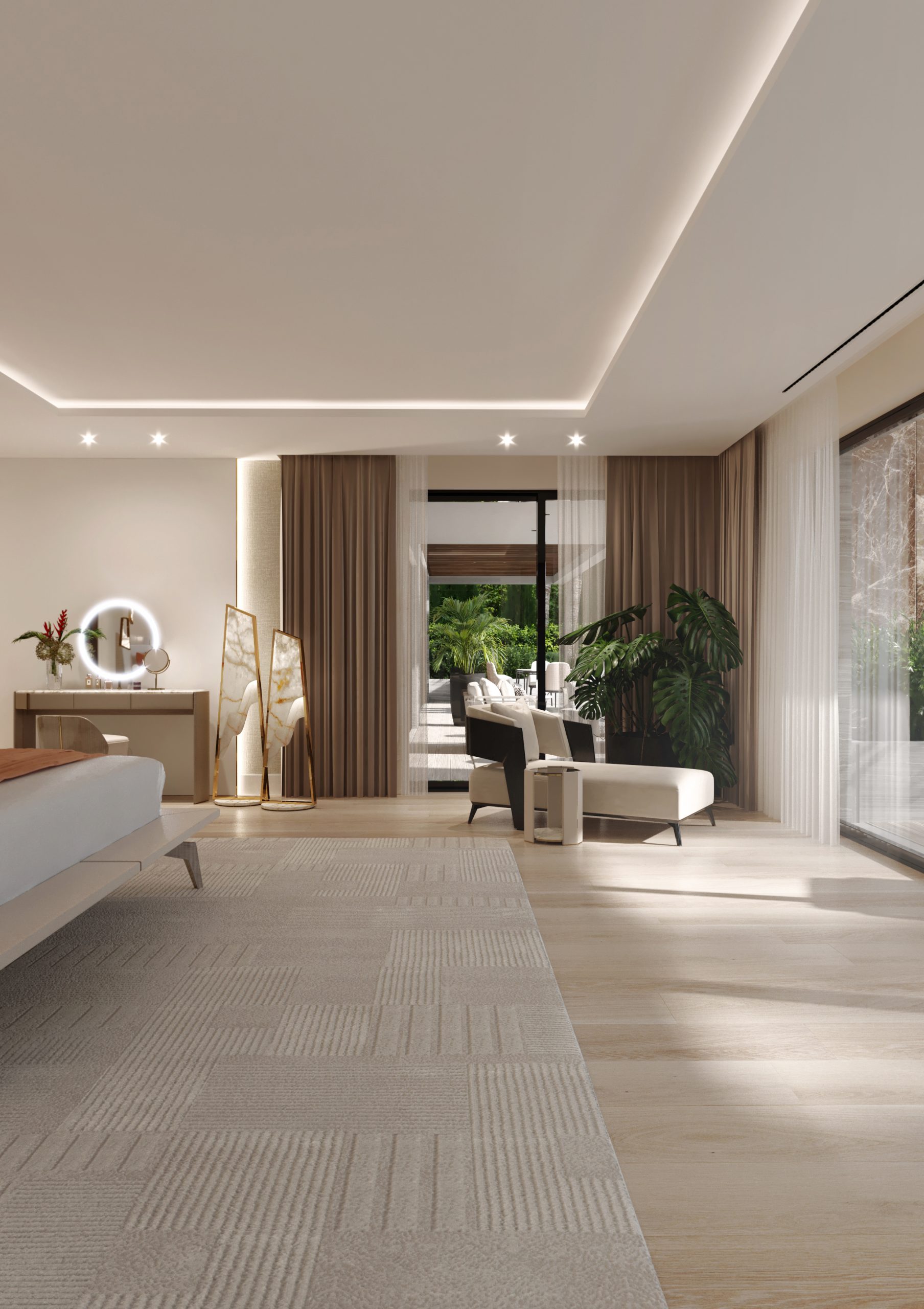 Master Bedroom And Twin Bedroom Within A Marbella Modern Villa