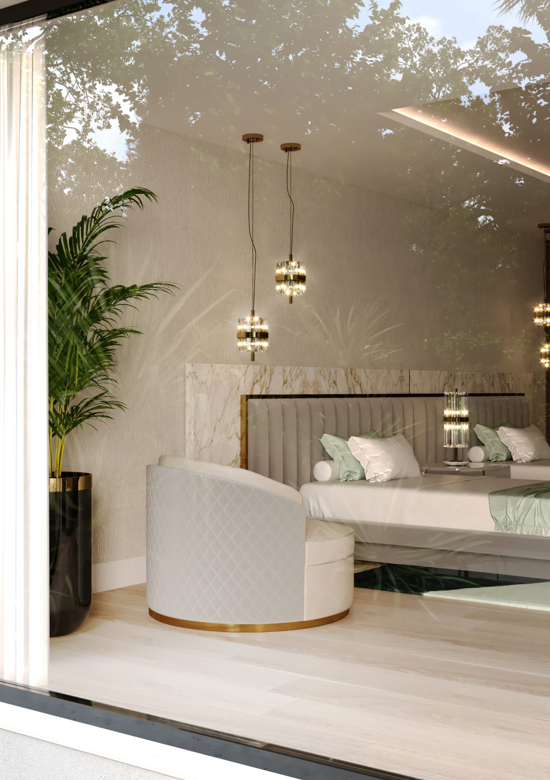Master Bedroom And Twin Bedroom Within A Marbella Modern Villa