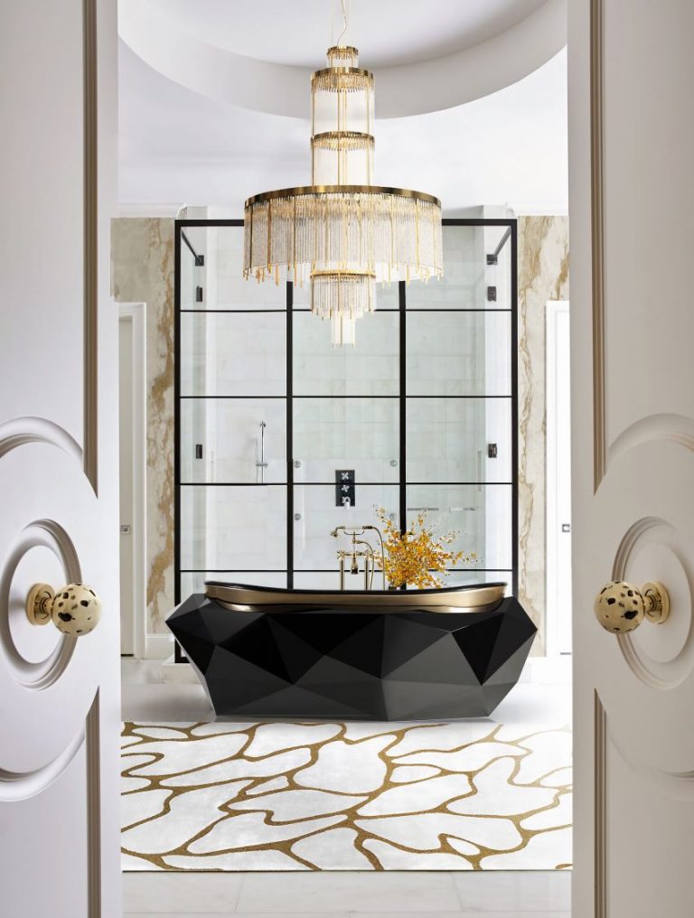 Master Bathroom Inspiration With A Majestic Chandelier