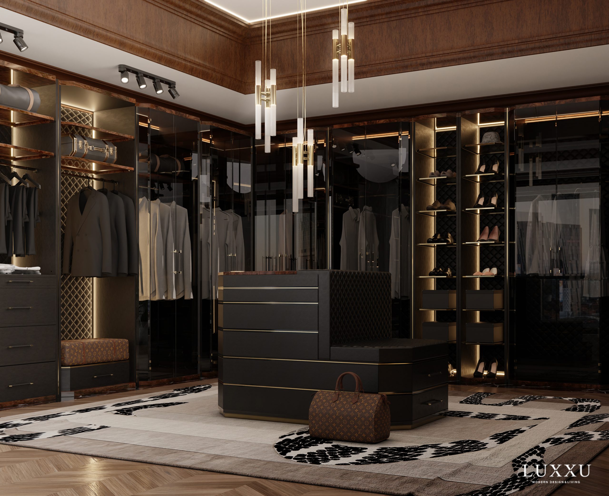 Walk-In Closet With An Extravagant Artistic Flair Within Manchester
