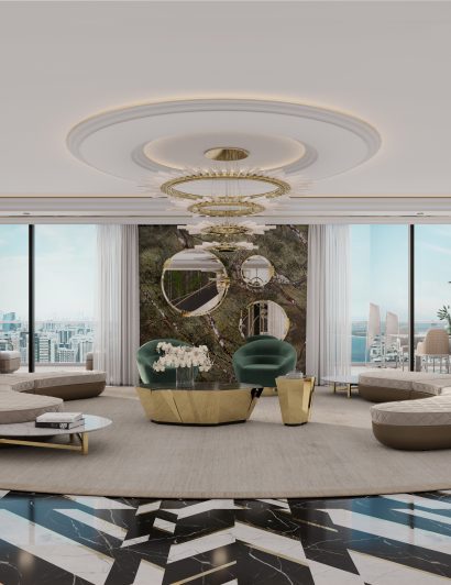 modern living room from Le Grand Penthouse in Abu Dhabi