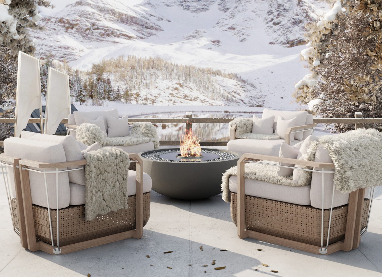 Modern Winter Patio With MYSA