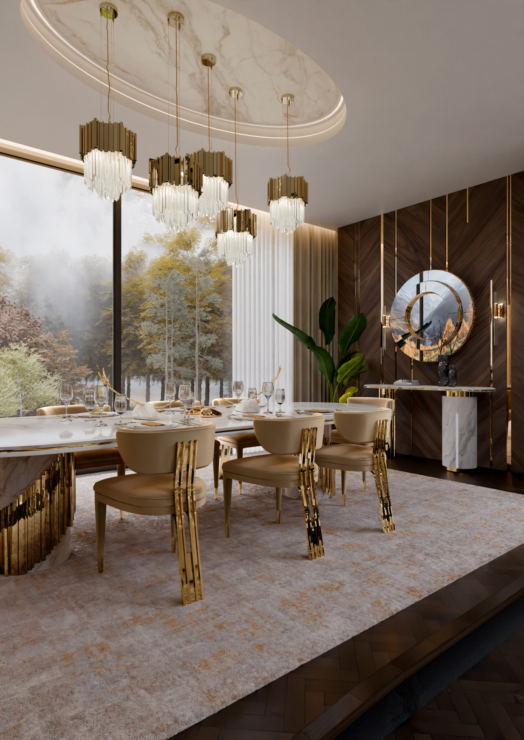 16 ELEGANT DINING ROOMS WITH AN AURA OF MODERNITY
