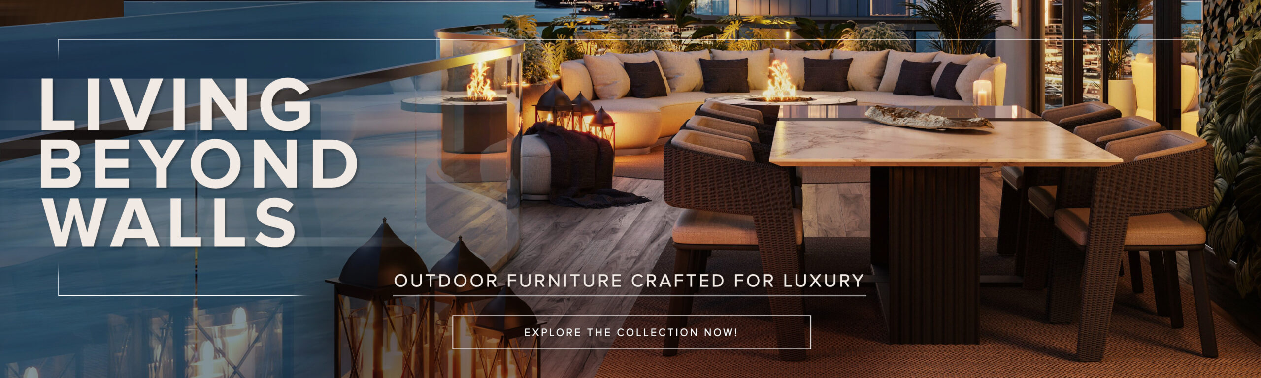 living outdoor furniture banner