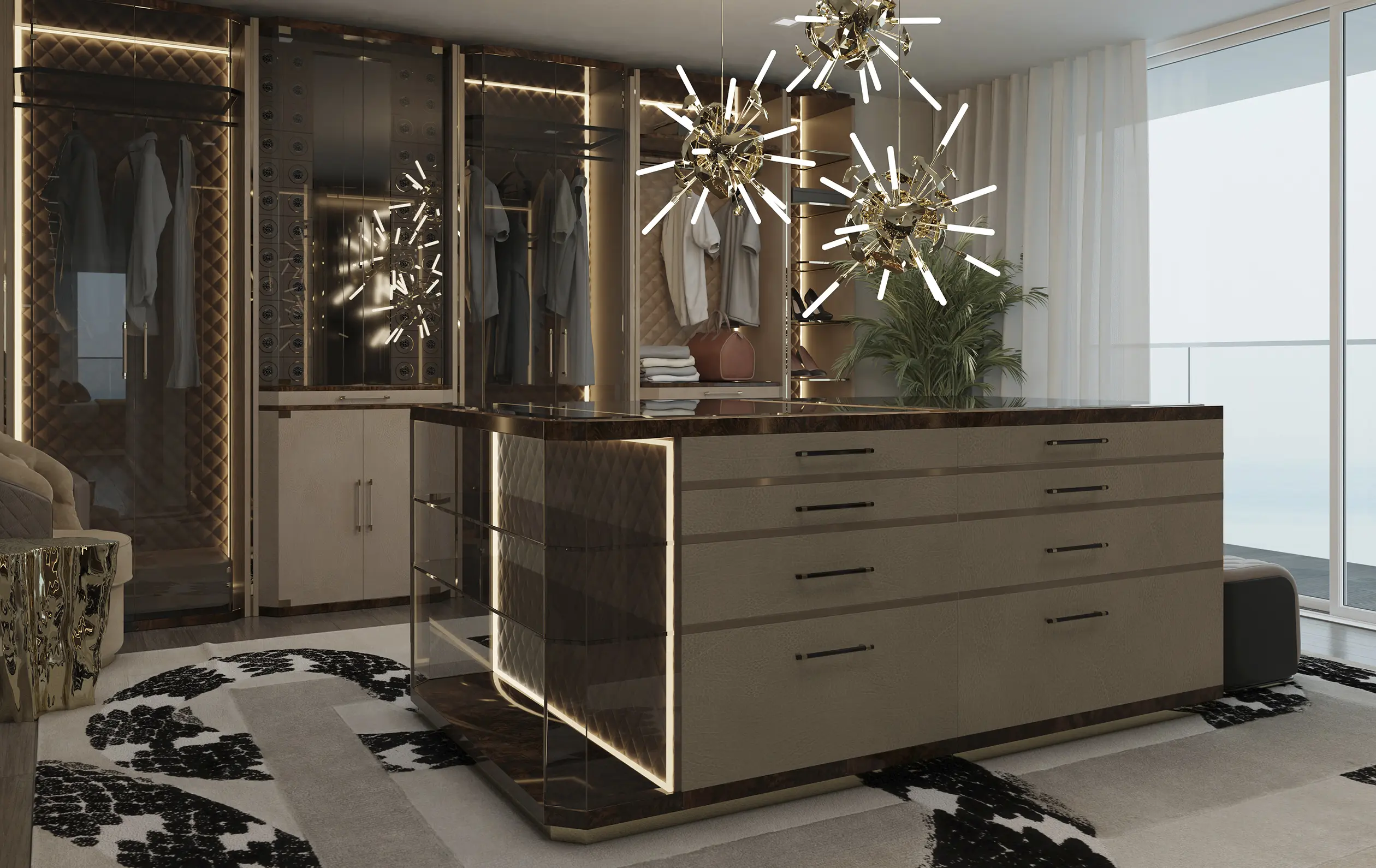 luxury walk-in closet